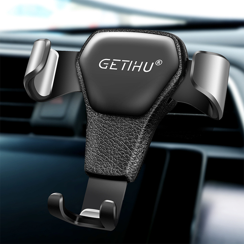 GETIHU – Support de téléphone mobile de voiture par gravité, soutien de navigation GPS, à clip pour aération, pour iPhone 12 11 XS XR Xiaomi ► Photo 1/6
