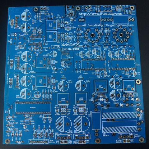 Nouveau décodeur Audio LITE DAC-50 PCB, carte vide PCM63 puce 6922 tube de sortie DAC50 Circuit imprimé bricolage DAC50M 1 pièces ► Photo 1/1