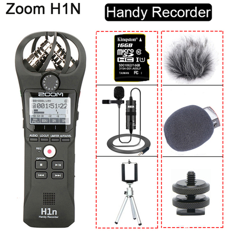 ZOOM Original H1N H2N enregistreur pratique DSLR Audio vidéo entretien Microphone stéréo avec carte 16GB BY-M1 Microphone Lavalier ► Photo 1/6