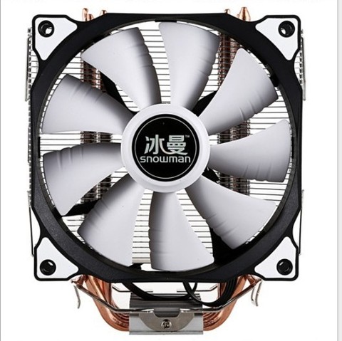 Bonhomme de neige refroidisseur de processeur Master 4 caloducs en cuivre pur gel tour système de refroidissement CPU ventilateur de refroidissement avec ventilateurs PWM ► Photo 1/3