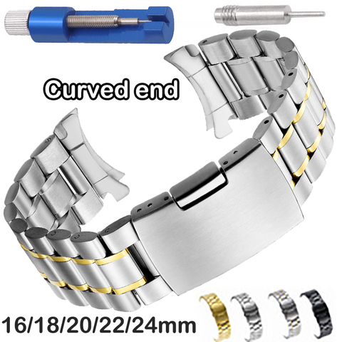 20mm 22mm bracelet en acier inoxydable pour Samsung Galaxy montre 3 46 42 Gear S3 bracelet poignet pour Huawei Amazfit Bip 16/18/24mm boucle en métal ► Photo 1/6