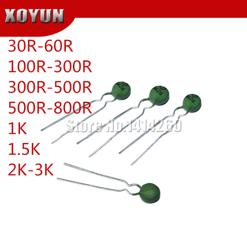 Thermistance PTC MZ6 6MM, 50 pièces, 30R-60R 100R-300R 300R-500R 500R-800R 1K 1.5K 2K-3K ► Photo 1/1