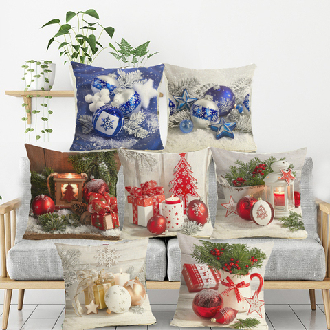 Nouvel an décorations de noël pour la maison 2022 noël ornements Navidad congelé fête décorative personnalisable housse de coussin ► Photo 1/6