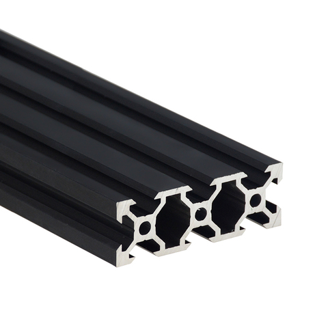 Rail linéaire pour imprimante 3D CNC, profilé en aluminium anodisé, noir, 2060 V, Extrusion, Standard européen, longueur 100-800mm, 1 pièce ► Photo 1/6