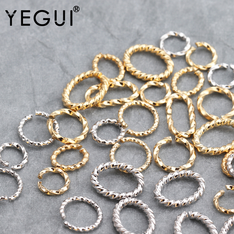 YEGUI-accessoires de bijouterie M603, plaqué or 18k, 0.3 microns, plaqué rhodium, anneau de saut, fabrication de bijoux, collier de boucle d'oreille bricolage 20 g/lot ► Photo 1/6