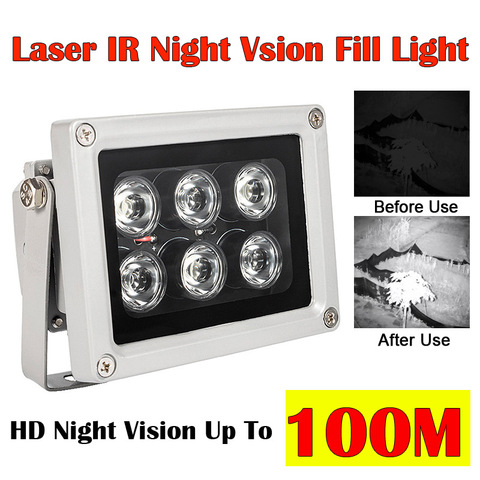 100m IR distance Laser infrarouge Vision nocturne lumière de remplissage 6 pièces rangée de Led IR lumière de remplissage LED pour CCTV caméra de sécurité LED laser lig ► Photo 1/6