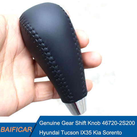 Baificar – pommeau de levier de vitesse de Transmission automatique en cuir véritable, pour Hyundai Tucson IX35 Kia Sorento ► Photo 1/6