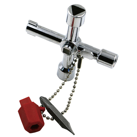 Tao Hua Yuan – Mini clé multifonctionnelle 4 en 1, clé en alliage, clé croisée, bouclier, porte avec batterie, outils à main ► Photo 1/5