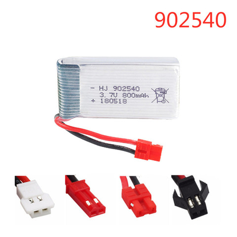 Lipo – batterie 3.7V 800mAh 902540 pour Syma X5C X5S X5SC X5HW X5UW X5SW CX30 M68 X500 X800 HJ818 HJ819 rc, pièces de rechange pour drone, 1 pièce ► Photo 1/1