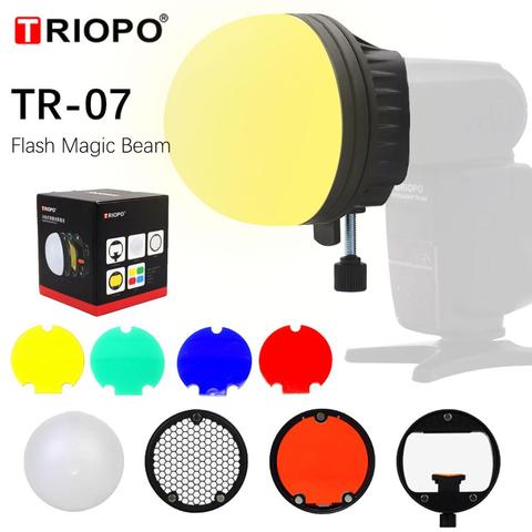 TRIOPO TR-07 MagDome couleur filtre réflecteur nid d'abeille diffuseur boule Photo accessoires Kits pour GODOX YONGNUO Flash remplacer ► Photo 1/6