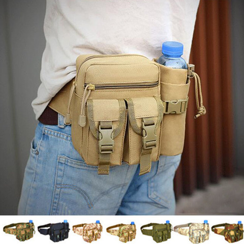 Imperméable à l'eau militaire hommes tactique taille sac en plein air travail Sports randonnée chasse équitation armée poche escalade pêche ceinture Pack ► Photo 1/6