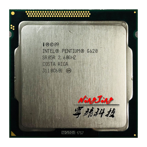 Processeur d'unité centrale double cœur Intel Pentium G620 2.6 GHz 3 M 65 W LGA 1155 ► Photo 1/1