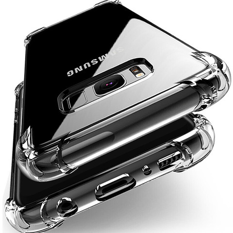 Airbag coque téléphone transparente pour Samsung Note10 Pro coque souple pour Samsung Galaxy S10 Lite S9 S8 A8 Plus A6 A7 J4 J6 2022 ► Photo 1/6