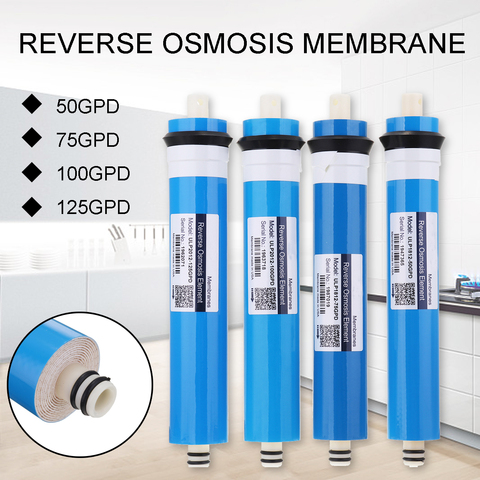 1 pièces 50/75/100/125GPD maison cuisine osmose inverse RO Membrane remplacement système d'eau filtre à eau purificateur traitement potable ► Photo 1/6