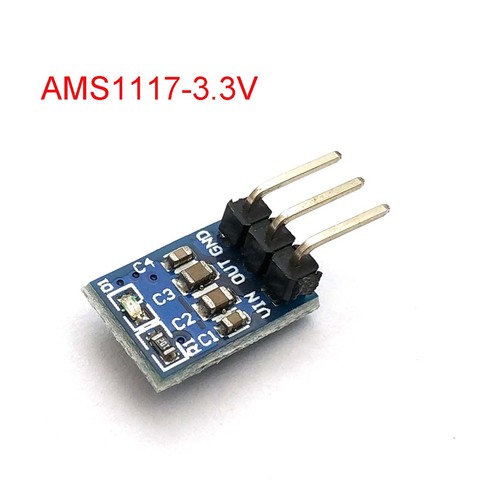 5V À 3.3V DC-DC Abaisseur D'alimentation Module Buck AMS1117 800MA Automatique Boost Réglable Conseil Commencer Tension Limite ► Photo 1/3