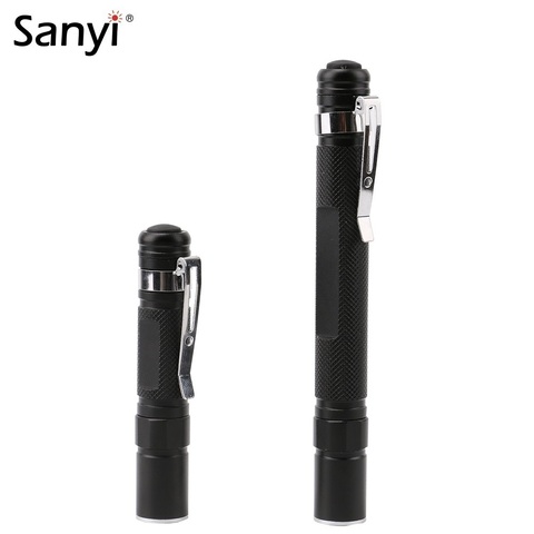 Sanyi – Mini lampe de poche Portable à lumière LED XPE, Zoomable, torche de poche, imperméable, AAA ► Photo 1/6