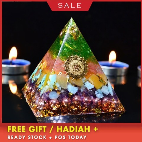 Pyramide de cristal Orgonite Ariel Aura, bijoux artisanaux décoratifs en résine transparente ► Photo 1/6