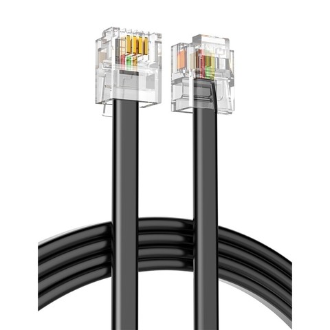 Qualité 2m 4C ligne téléphonique RJ11 6P4C connecteur téléphone câble pur fil de cuivre pour PBX analogique téléphone numérique personnalisable 1-100m ► Photo 1/6