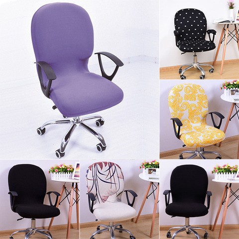 Housse de chaise pivotante, extensible, amovible, pour ordinateur de bureau, lavable, rotative, à vendre WXV ► Photo 1/6