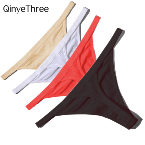 Offre spéciale Sexy femmes coton G String tongs taille basse Sexy culotte dames sous-vêtements sans couture noir rouge blanc peau ► Photo 1/5