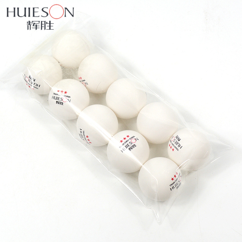 HUIESON-balle de Tennis de Table en plastique ABS, balle d'entraînement, 10 pièces/sachet 3 étoiles, D40 + mm 2.8g ► Photo 1/6