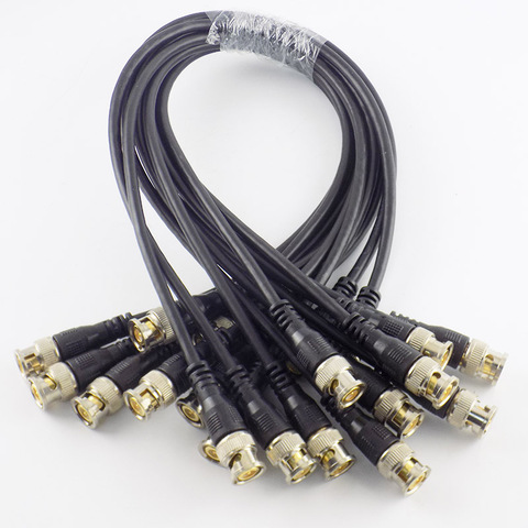 Câble adaptateur BNC mâle à mâle, 0.5M/1M/2M/3M, 10/20 pièces, pour connecteur d'extension à domicile, fil adaptateur pour caméra CCTV ► Photo 1/6