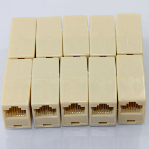 10 pièces/lot réseau Ethernet Lan câble menuisier bilatéral 8 broches coupleur connecteur RJ45 ordinateur Netwoerk adaptateurs de connexion ► Photo 1/6