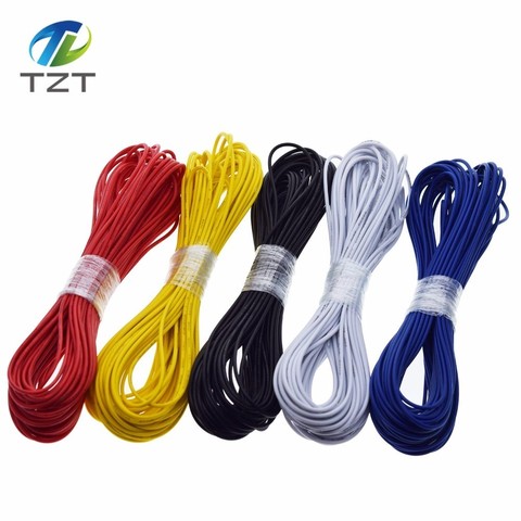 TZT – câble électrique à crochet UL1007 UL-1007 24awg, 80c/300V, 10M, pour bricolage, rouge/noir/bleu/jaune ► Photo 1/6