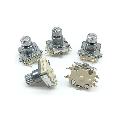 Interrupteur à codeur rotatif EC11, 30 positions avec bouton poussoir SMD 5 broches, longueur de la poignée 9.5mm, 2 pièces/lot ► Photo 1/4