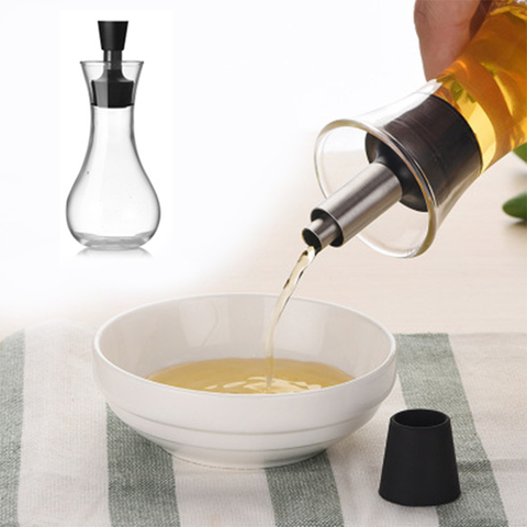 Verseur de bouteilles d'huile Cruet de verre | Bouteilles d'huile, bec verseur de décanteur d'huile, distributeur de vinaigre, bouteille de Sauce, conteneur outils de cuisine 250/500ml ► Photo 1/6