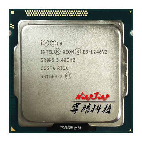 Intel Xeon E3-1240 Quad Core 1240 GHz, E3 1240v2, E3 3.4, v2, processeur d'unité centrale GHz, 8M, 69W, LGA 1155 ► Photo 1/1