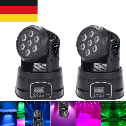 DJ Disco lumière 7LED 105W RGBW 9/14 canal Disco lampe DMX512 Mini tête rotative mobile scène lumière effet lampe pour Disco Show ► Photo 1/6