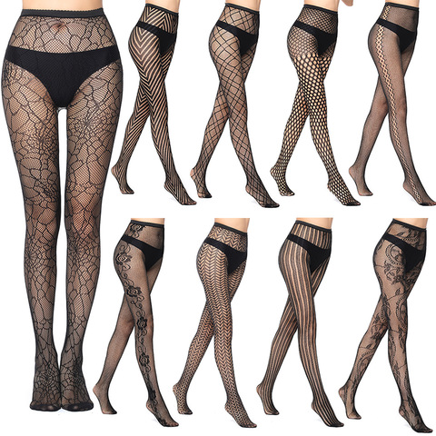 Femmes Collants Sexy Collants Maille Chaude Transparent Multi Style Noir Mince Longue Stockage Club Partie Femelle Bonneterie Culotte Cru ► Photo 1/6