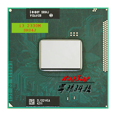 Intel Core i3 i3-2330M M SR04J, 2330 GHz, double cœur, processeur L2 = 2.2 M L3 = 3M, prise G2, 35W ► Photo 1/1