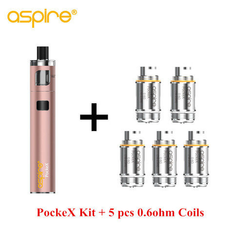 E-Cigarette Vaporisateur Kit Aspire PockeX Poche AIO Kit Avec 5 pcs 0.6 ohm 316L SS U Tech Bobines Cigarette Électronique vaporisateur Stylo Kit ► Photo 1/6