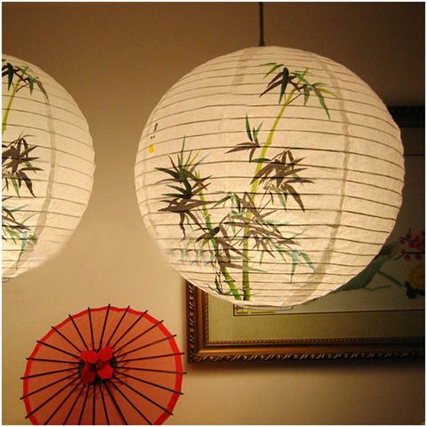 30cm abat-jour papier lanterne Style Oriental décoration lumineuse chinois, bambou ► Photo 1/6