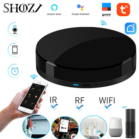 SHOJZJ – télécommande intelligente universelle, contrôle vocal, Alexa, Google HOME, TUYA, domotique, WIFI, IR, RF, pour maison connectée ► Photo 1/6