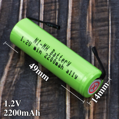 Batterie rechargeable AA 1.2V, 2200mah, pour rasoir et rasoir Philips HQ482 HQ483 HQ485 HQ912 HQ914 HQ915 HQ916 HQ917 HQ988 ► Photo 1/6