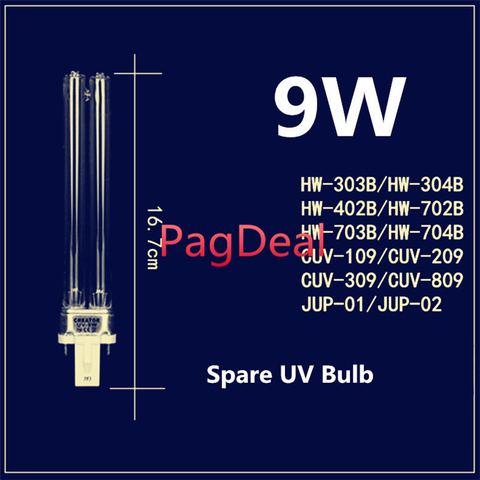 Lampe UV de rechange 9 W pour SunSun, pièce de rechange, JUP-01/HW-303B/HW-304B/HW-404B, 9 watts, stérilisateur, pompe Submersible ► Photo 1/1