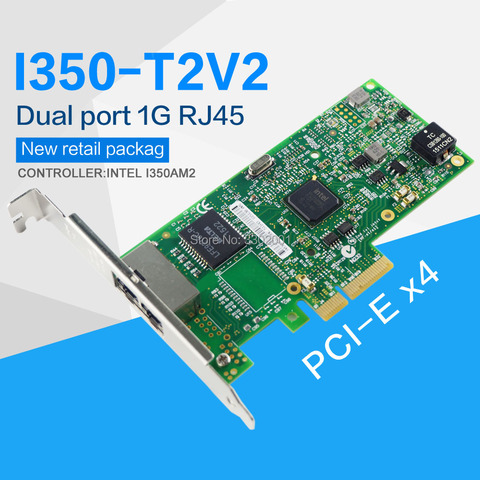 FANMI – PCI-E 4X serveur, double Port RJ45, Ethernet Gigabit LAN, carte réseau Intel i350AM2 1G ► Photo 1/3