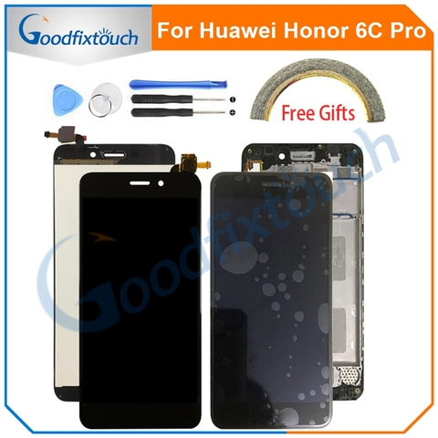 Pour Huawei Honor 6c Pro JMM-L22 JMM-L22 JMM-AL10 AL00 LCD écran tactile numériseur assemblée avec cadre pour Honor 6c Pro ► Photo 1/6