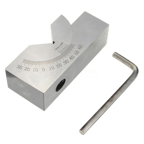 HLZS-75x25x32mm précision Mini Angle réglable V bloc fraisage 0 degrés à 60 degrés ► Photo 1/5