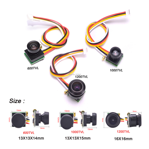 600TVL 170 degrés/1200TVL 150 Degrés super petit couleur vidéo mini FPV caméra avec audio pour Mini 200 250 300 Quadcopter ► Photo 1/6