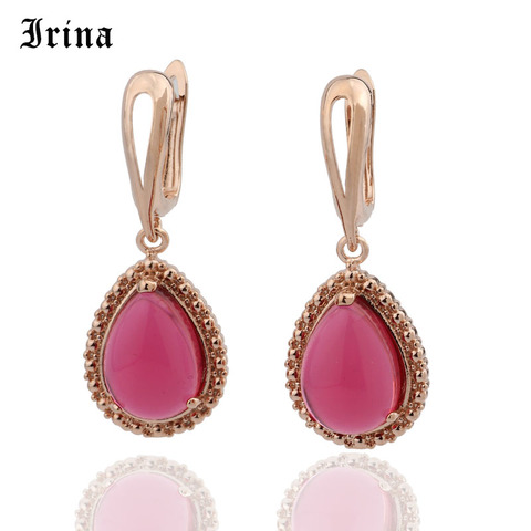 Irina 5 couleurs classique goutte d'eau verre pierre perles cristal pendentif Dangler Dangle boucle d'oreille femmes bijoux décoration ► Photo 1/6