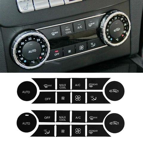 Voiture A/C Air Condition bouton Auto intérieur autocollant Kit tableau de bord réparation décalcomanies accessoires L + R pour Benz W204 C300 2008-2014 ► Photo 1/6