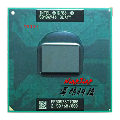 Intel Core 2 Duo T9300 slayqg SLAYY 2.5 GHz, double filetage processeur d'unité centrale, 6M, 35W, prise P ► Photo 1/1