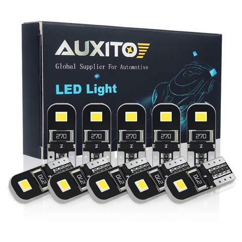 AUXITO-ampoule 10x W5W T10 LED Canbus, 194 lumière led, pour voiture Toyota RAV4 Yaris Corolla Avensis Prius C, blanc, 12V, 6000K ► Photo 1/6