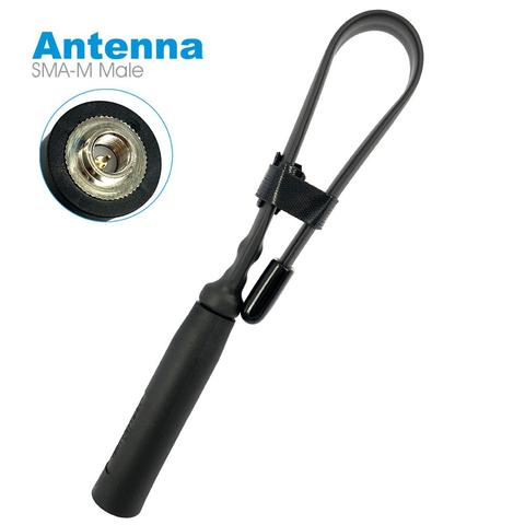 Antenne tactique pliante pour talkie-walkie, SMA-M mâle, double bande VHF UHF 8W pour ICOM Yaesu Vertex VX-3R VX-7R ZT-2R PX-2R UV-985 ► Photo 1/1