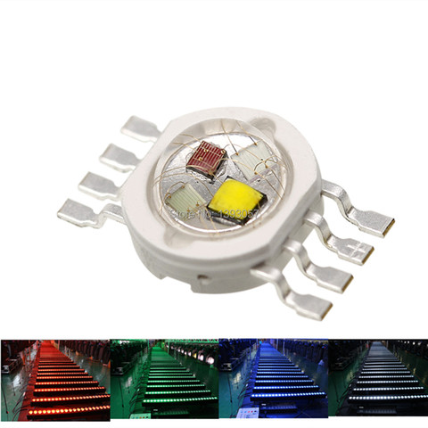 Diode LED haute puissance 45mil RGBW, 5 pièces, 8 broches, 4W-12W, quatre cœurs colorés, bricolage de perles d'éclairage de scène ► Photo 1/5