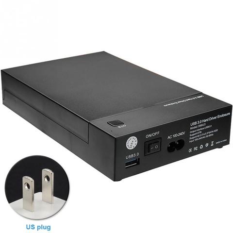 2.5 pouces 3.5 pouces USB 3.0 SATA HDD Boîte HDD Disque Dur Externe fermoir HDD Noir Cas ► Photo 1/1